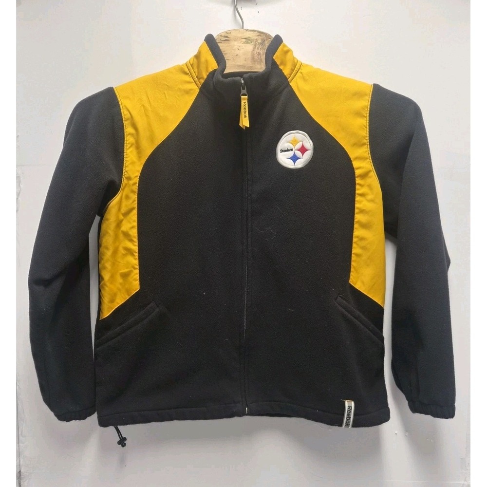 Pittsburgh Steelers NFL Reebok Women's Jacket Coat‎ Size Large Zip Up w/Logo